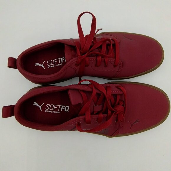 Puma El Rey 2 Buck Sneakers Maroon Size 10 Like New - Picture 8 of 10